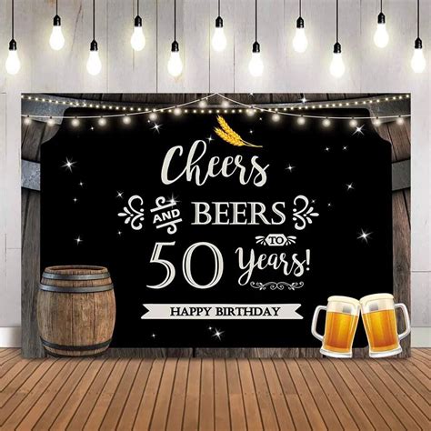 7x5ft Cheers And Beers Photography Backdrop For 30th 40th 50th Birthday