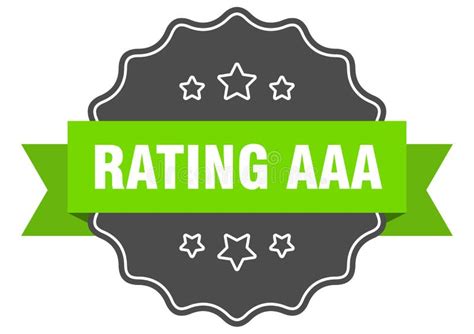 Rating Aaa Label Rating Aaa Round Band Sign Stock Vector