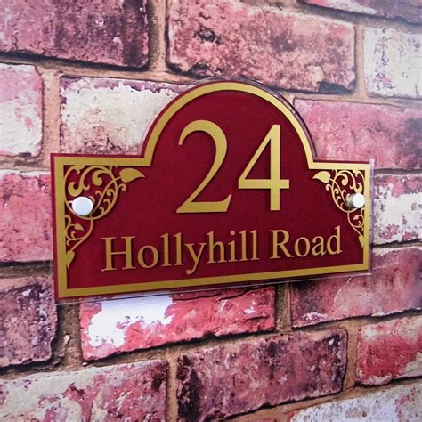 Personalised Decorative House Signdoor Number Address Plaque Includin