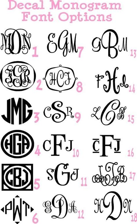 Free Monogram Fonts For Vinyl Cutter in 2020 (With images) | Free ...