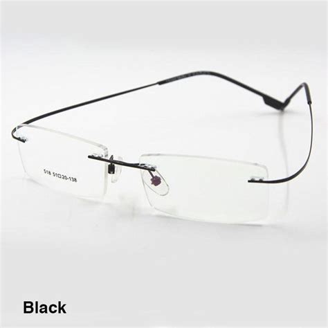 Reven Jate Flexible Titanium Alloy Rimless Eyeglasses Frame For Glasses