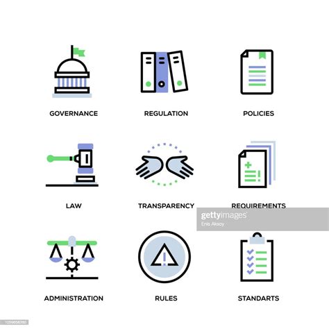 Compliance Line Icon Set High Res Vector Graphic Getty Images