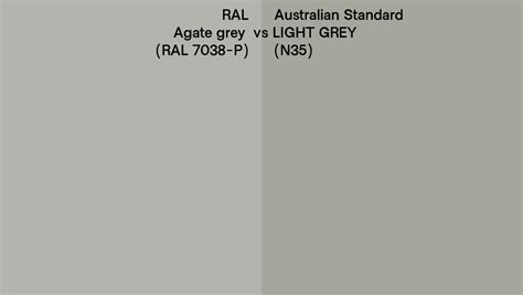 RAL Agate Grey RAL 7038 P Vs Australian Standard LIGHT GREY N35