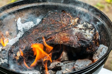 For A Better Steak Cook Directly On Charcoal The New York Times