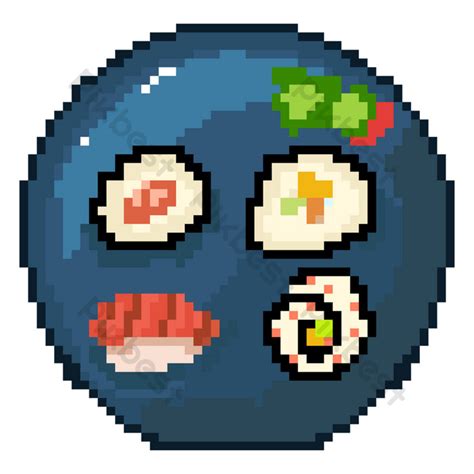 Pixel Style Delicious Sushi PNG Images | PSD Free Download - Pikbest