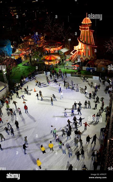 Ice skating at Winter Wonderland, Cardiff Stock Photo - Alamy