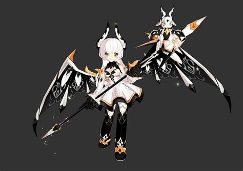 KR S New IB Set Pale White Dragon Servius Elsword Amino