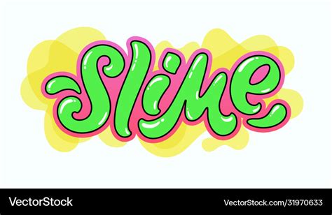 Slime Word Royalty Free Vector Image Vectorstock