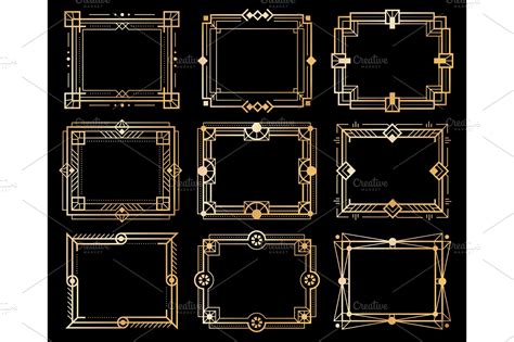 Art Deco Frames Gold Deco Image Custom Designed Illustrations