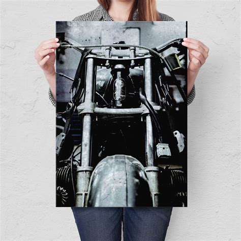 Plakat Metalowy Poster Metalowy Stary Motocykl Steelposter