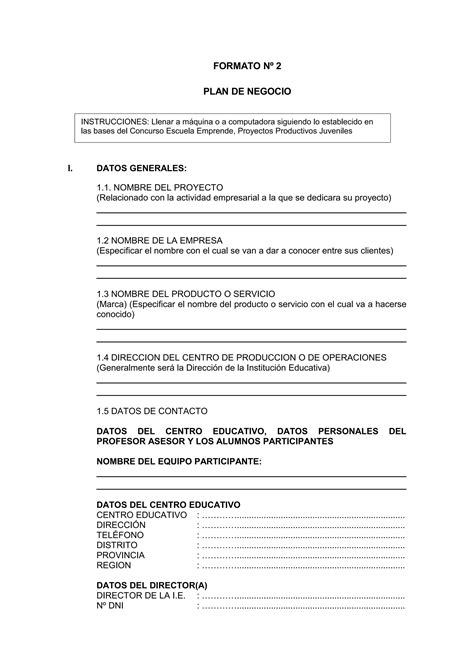 Plan De Negocio Pdf