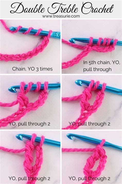 Double Treble Crochet Stitch Dtr Easy Tutorial Artofit