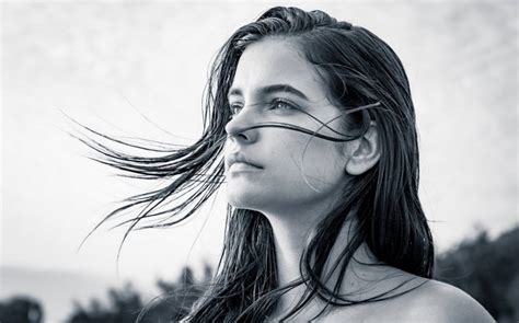 Face Women Monochrome Looking Away Long Hair Barbara Palvin Model