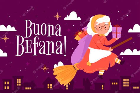 Premium Vector | Flat befana background