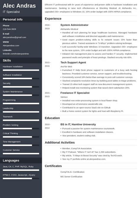 Technical Resume: 30+ Examples, Templates and Writing Tips