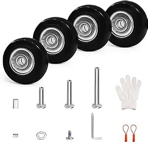 Amazon Luggage Wheels Replacement Kit 4PC PU Bearing Wheels