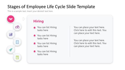 Stages Of Employee Life Slide Template For Powerpoint