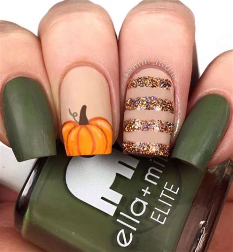 22 Trendy Fall Nail Design Ideas Pumpkin Fall Nails