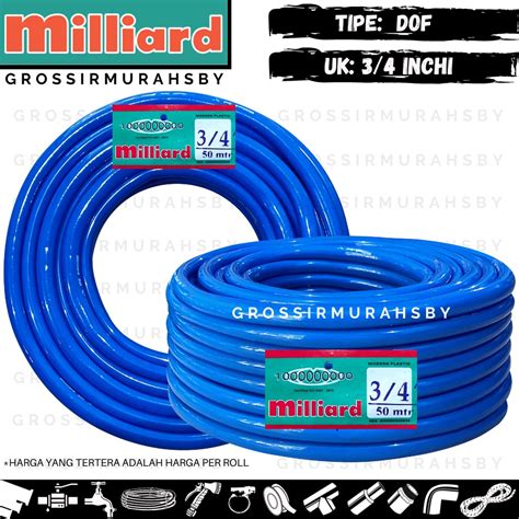 Jual SELANG AIR MILLIARD DOF 3 4 INCHI LINK 1 ROLL PANJANG 50 METER