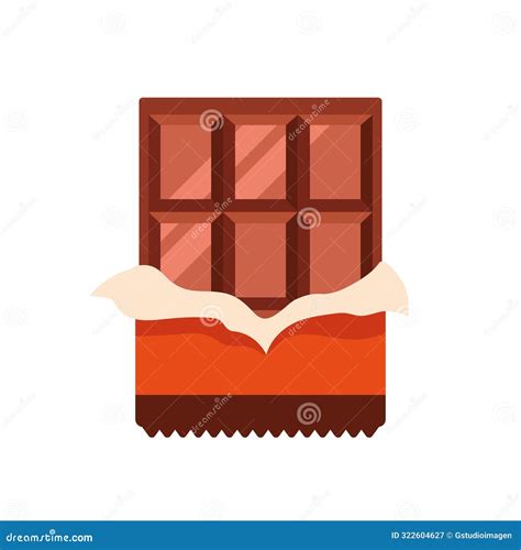 Chocolate Bar Wrapper In Paper Stock Illustration Illustration Of