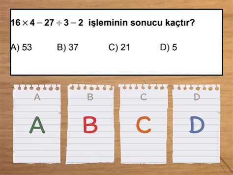 6 SINIF MEB BOYLE SORAR MATEMATİK YAZILISI Quiz