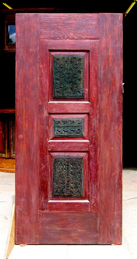 Door With Carved Panels La Puerta Originals Front Entry With Peep