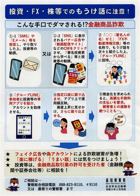 今年の特殊詐欺被害 早くも2億円超す 高知県内 目立つ金融商品絡み アプリ使う巧妙な手口も 高知新聞