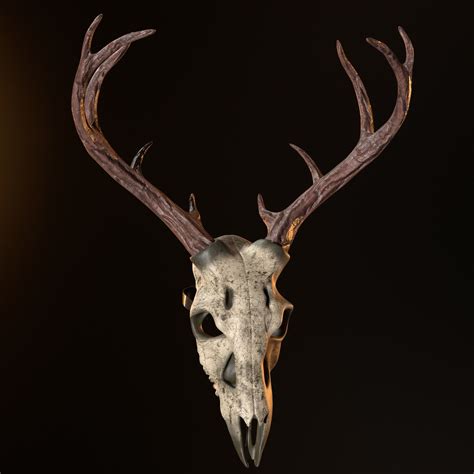 3d Model Deer Skull Mask Vr Ar Low Poly Cgtrader