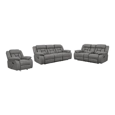 Wildon Home Corell 3 Piece Vegan Leather Reclining Living Room Set