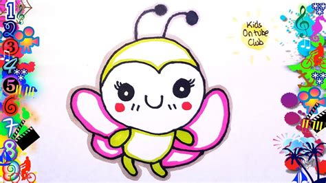 Como dibujar un INSECTO kawaii facil para niños Dibujos YouTube