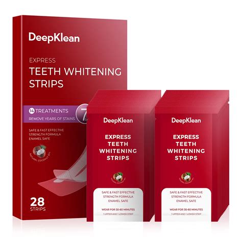 Deepklean Coconut Teeth Whitening Strips For Sensitive Teeth Enamel