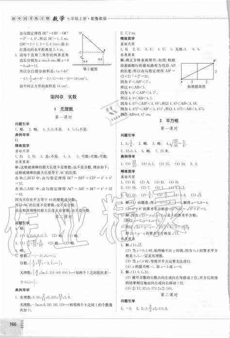 2020年初中同步练习册七年级数学上册鲁教版54制山东教育出版社答案——青夏教育精英家教网——