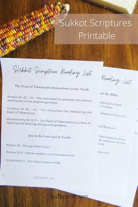 Sukkot Scriptures Printable – ByZipporah