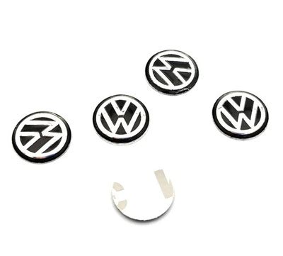 EMBLEMAT ZNACZEK PILOTA KLUCZYK VW VOLKSWAGEN 14mm 12417536164