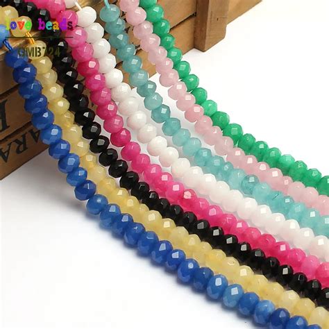 Mm Natural Crystal Rondelle Beads Loose Beads For Jewelry Making