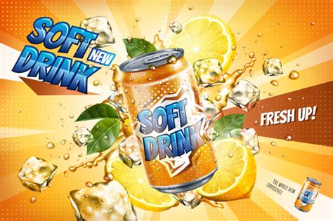 Soft Drink Lemon Poster Vector 01 Free Download