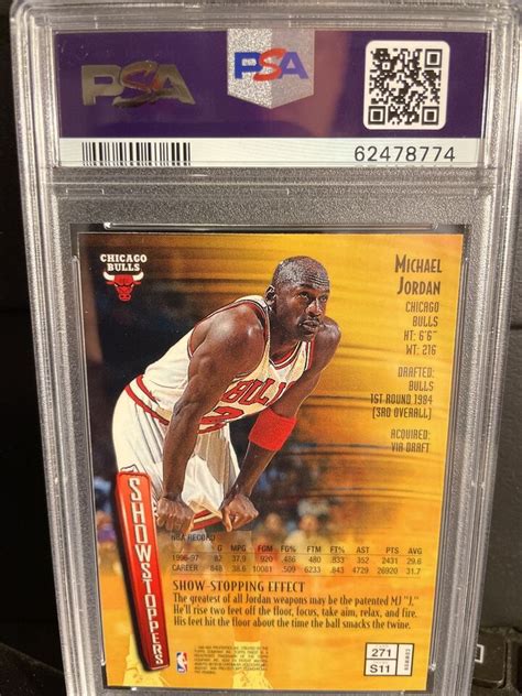 Topps Finest Michael Jordan Psa Chicago Bulls Gem Mint