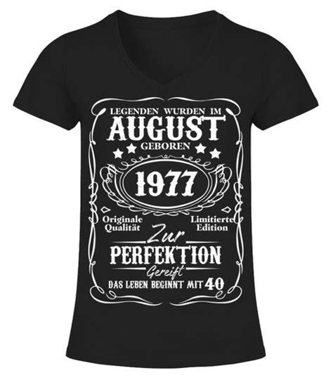 Legenden Wurden Im August Geboren V Ausschnitt T Shirt Frauen