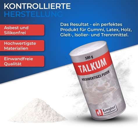 Talkum Gramm Dose Pflegemittel Gummi Latex Silicon