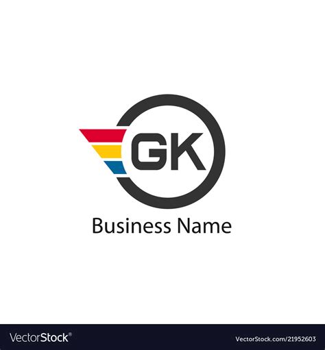 Initial Letter Gk Logo Template Design Royalty Free Vector