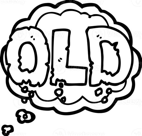 hand drawn thought bubble cartoon word old icon 40881554 PNG
