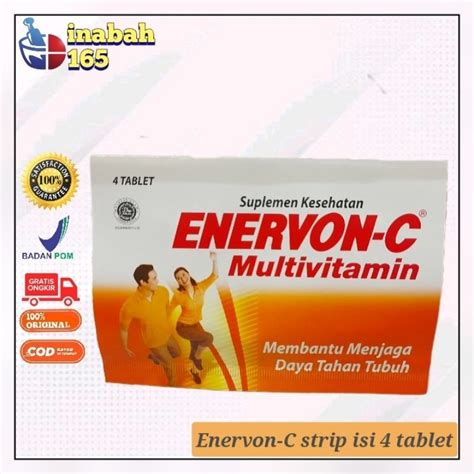 Jual Enervon C Multivitamin Strip Isi Tablet Shopee Indonesia