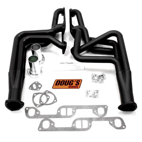 Doug S Headers D570 B 4 Tube Steel Hi Temp Black Coated Long Tube