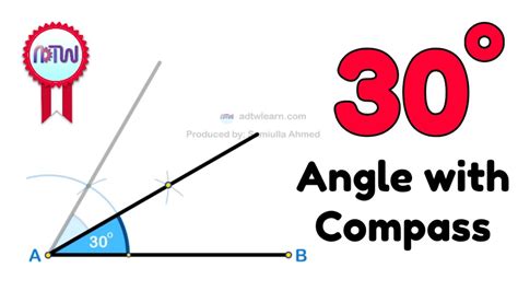 30 Degree Angle Construction Tutorial 30 Degree Angle Construction