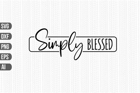 Simply Blessed Svg Graphic By Craft Store · Creative Fabrica