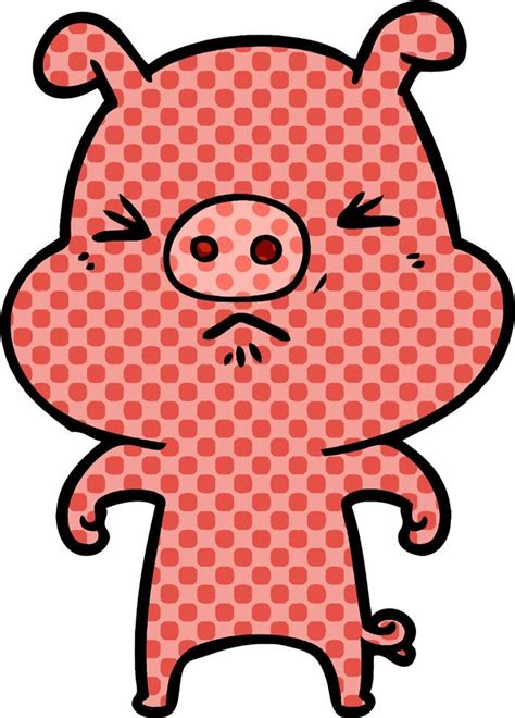 Cartoon Angry Pig 12410345 Vector Art At Vecteezy