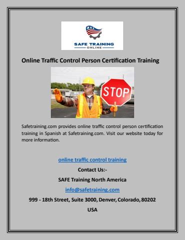 Online Traffic Control Person Certification Training