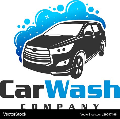 Car wash logo design Royalty Free Vector Image