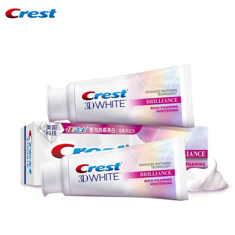 Original Crest D White Whitening Toothpaste Advanced Brilliance Rich