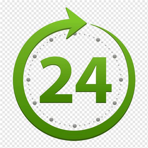 24 Hour Clock Computer Icons 24 HOURS Text Logo Digital Clock Png